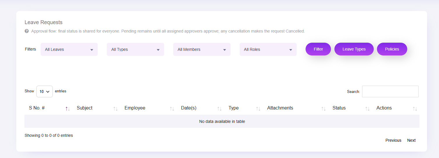 Leave Requests