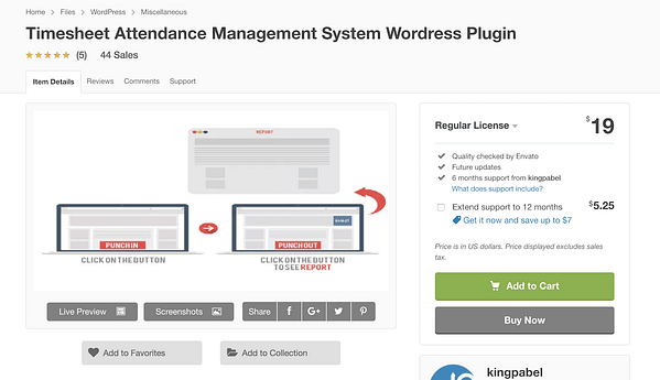 Timesheet attendance management