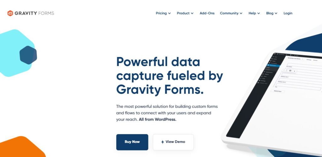 Wordpress form builder plugin - Gravity Forms