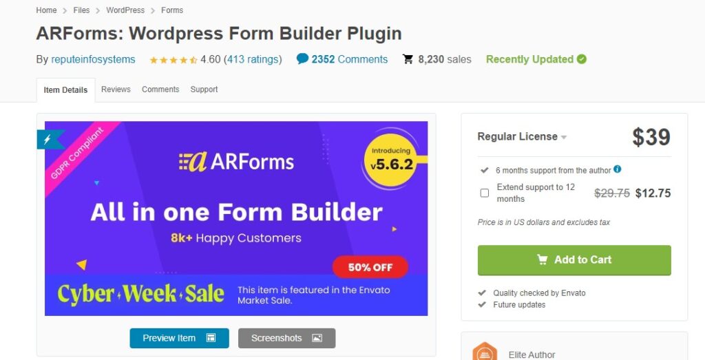 Wordpress form builder plugin - ARForms