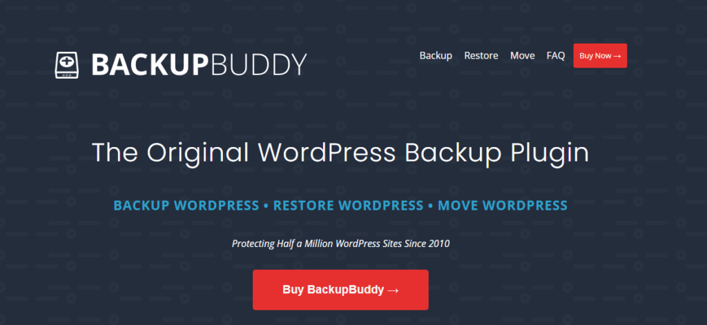 WordPress backup plugin - BackupBuddy