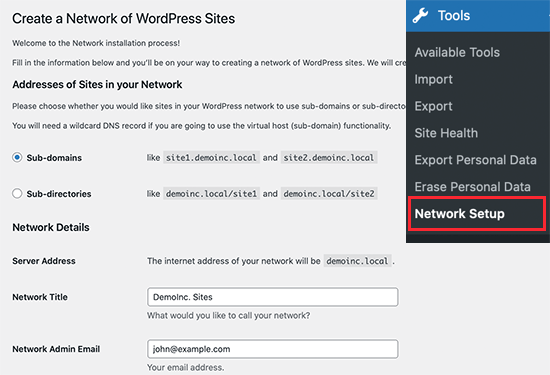 WordPress multisite - one