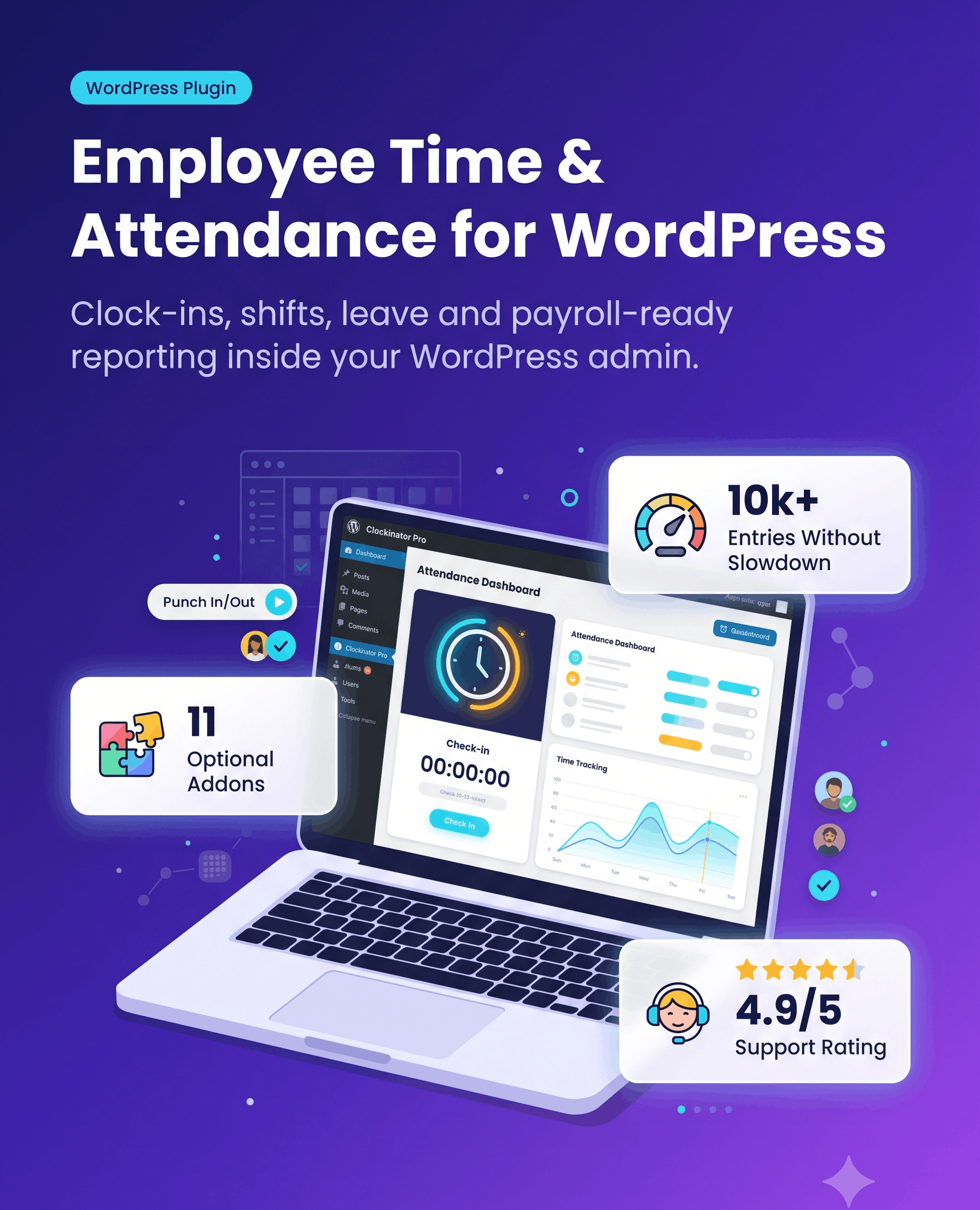 Clockinator Pro - Staff & Time Management system
